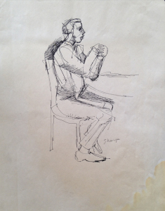 William Bertrum Sharp - seated man